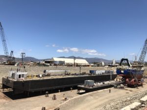 Barge in Graving Dry Dock & Shipyard - Ensenada, Mexico