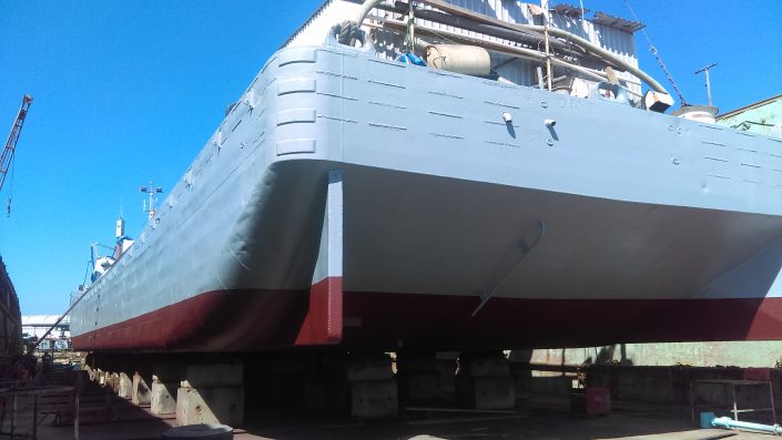 Barge in Floating Dry Dock