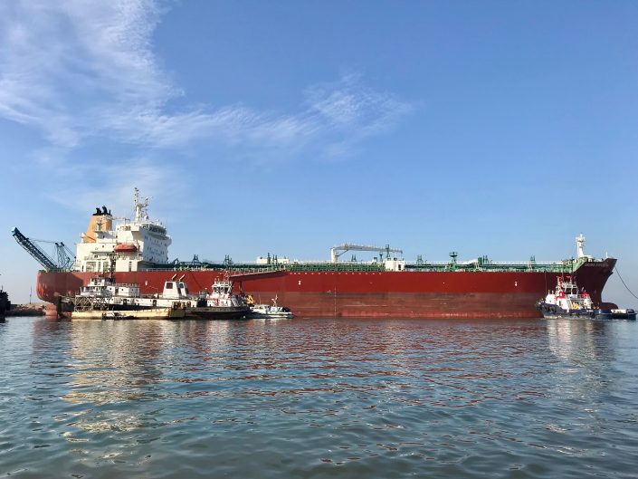Dockside Repair -Shell Oil Tanker